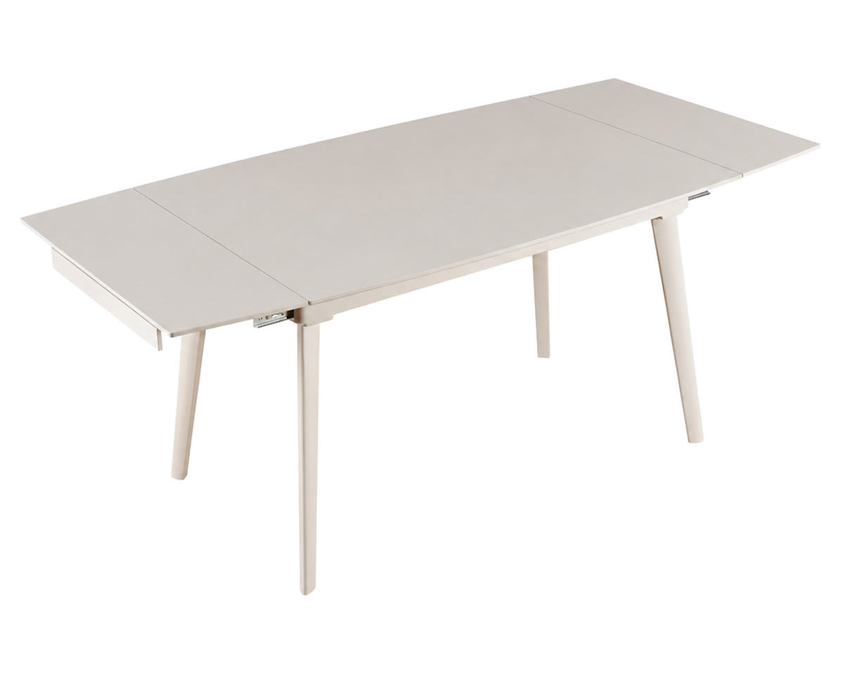 Стол LORIAN CERAMIC 120(180)*80 белый/кашемир
