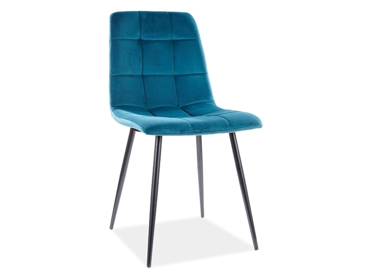 Стул MILA VELVET черный каркас/бирюза BL.85