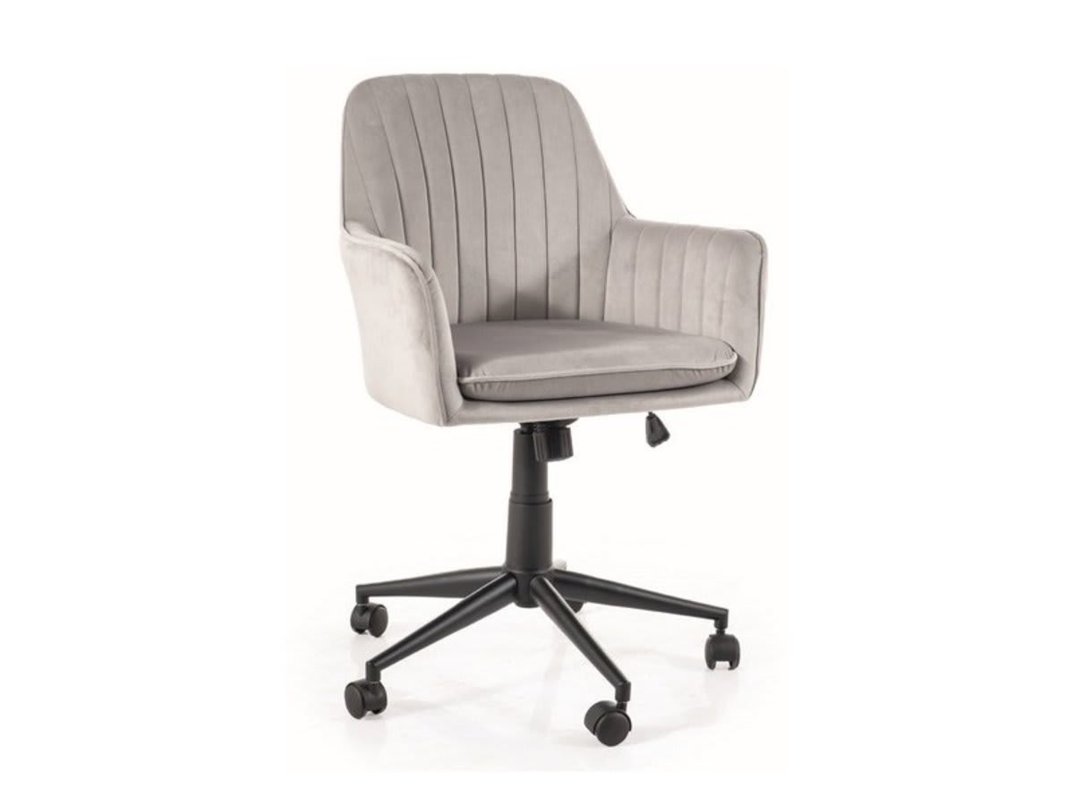 Кресло поворотное Q-886 VELVET светло-серое BL.03