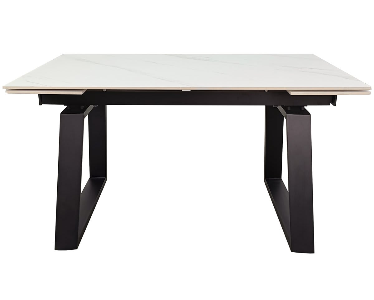 Стіл BERNARD CERAMIC 140(200)*90 білий мат/чорний