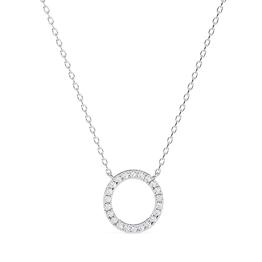 Pave Open Circle Necklace