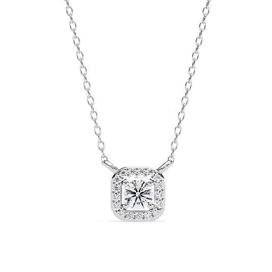 Cushion Halo Solitaire Pendant
