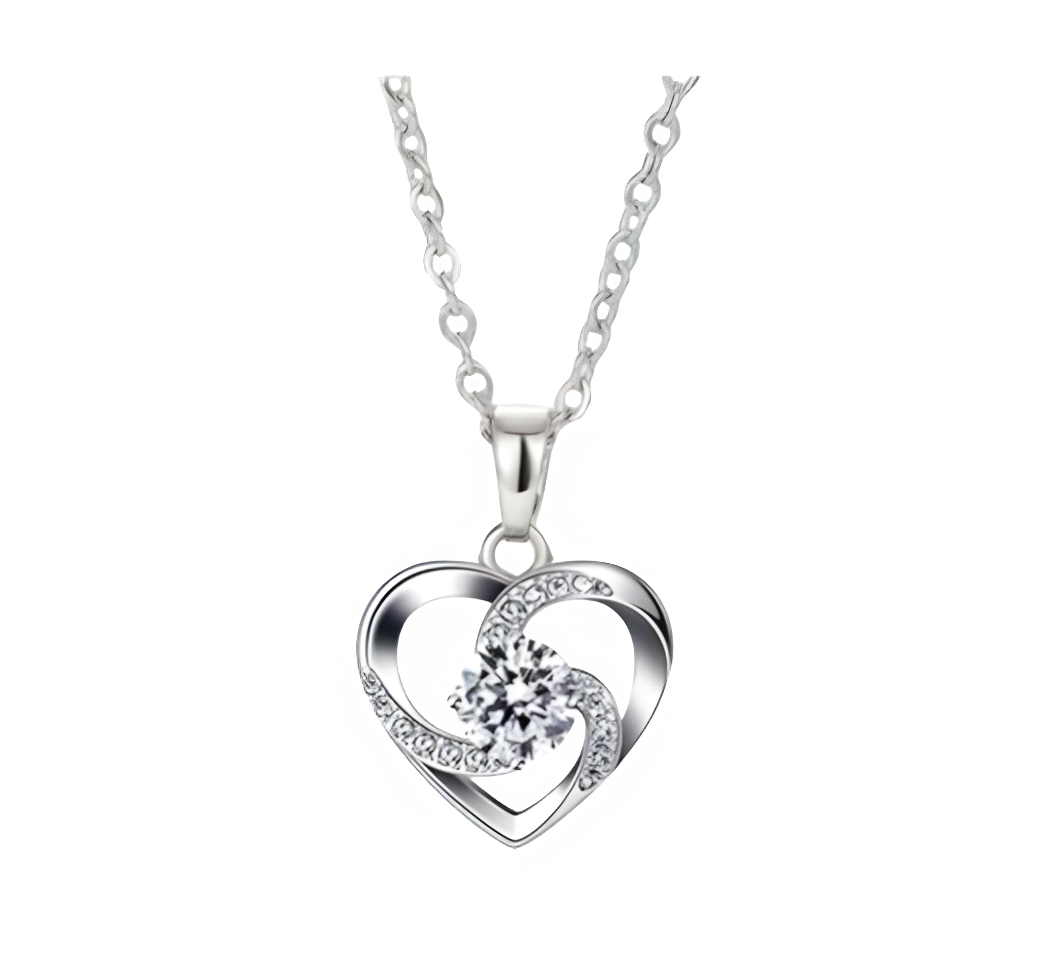 Swirl Heart Pendant Necklace