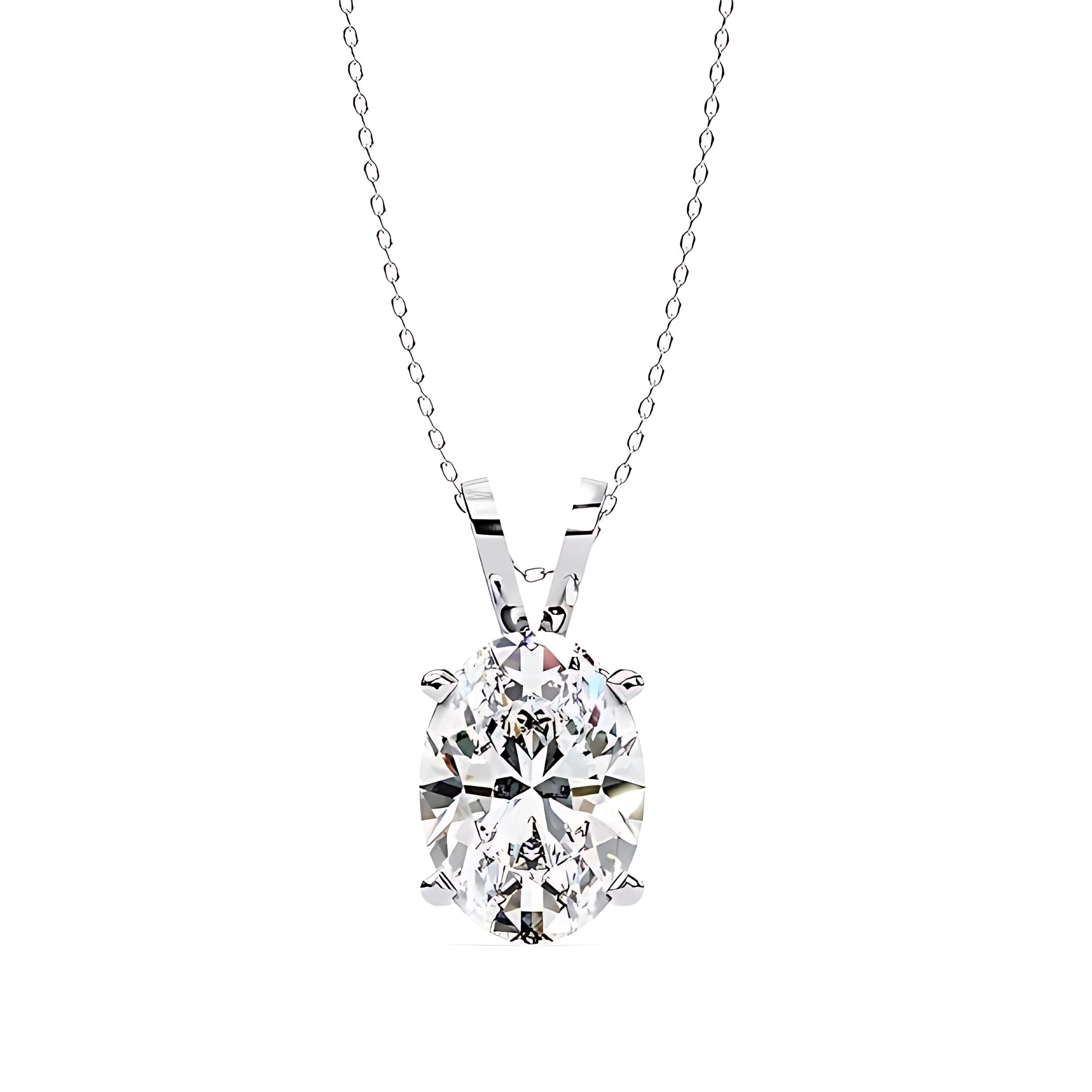 Oval Cut Solitaire Pendant