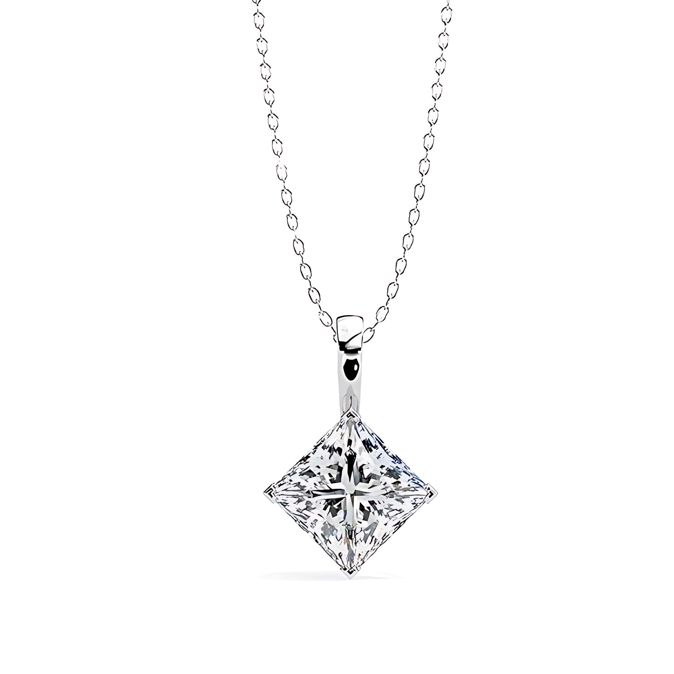 Princess Cut Solitaire Pendant
