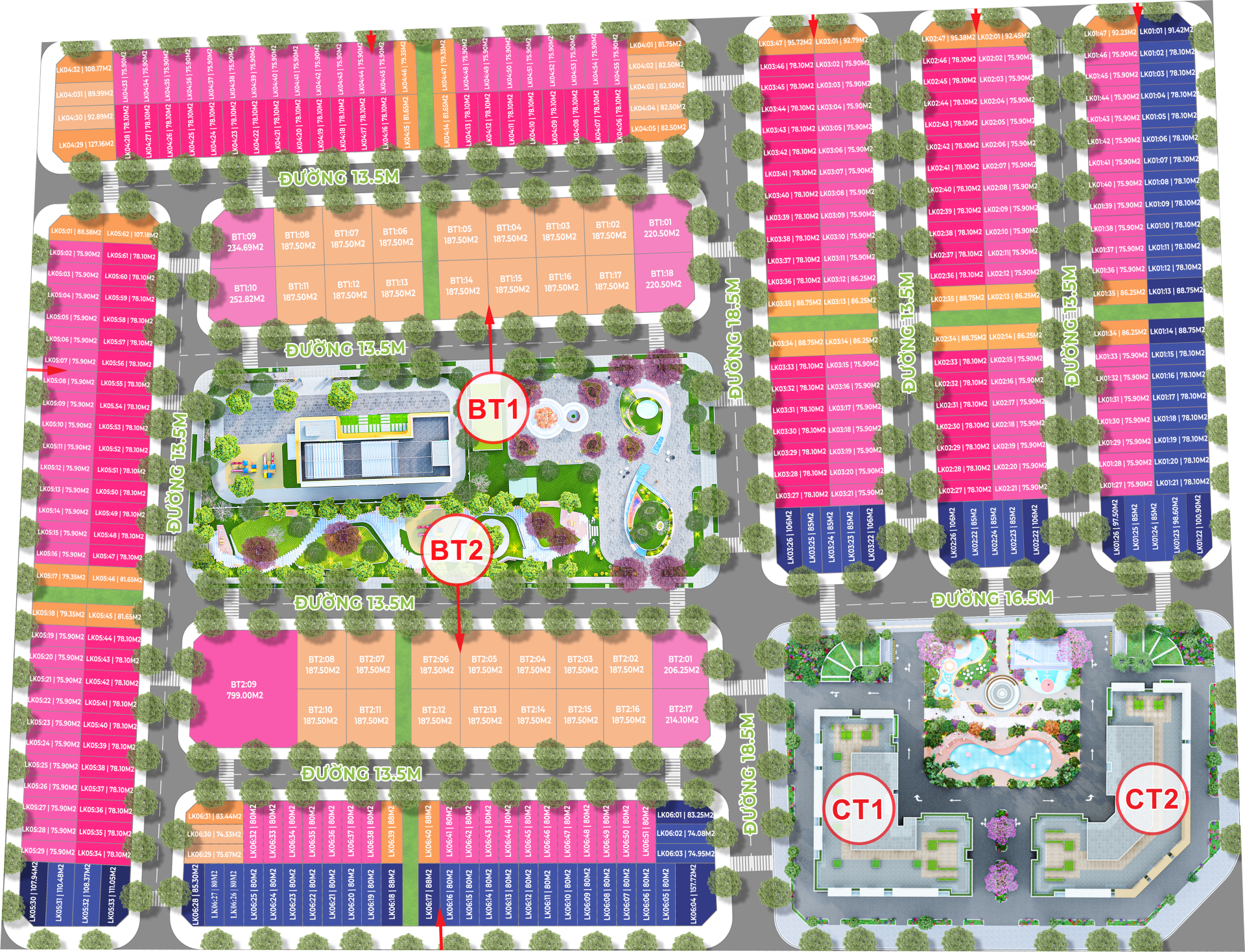 Mặt bằng dự án Green City
