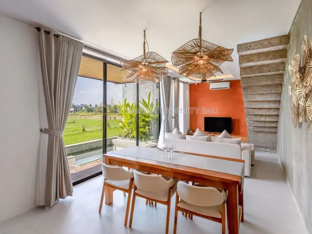 Dua Villa Modern dengan 180° Rice Field View di Ubud - Image 1 of 10
