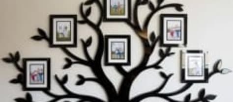 Black Acrylic Family Tree Photo Frame Wall Decor