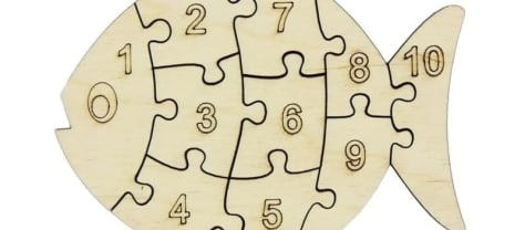 Fish Shaped Number Puzzle Board