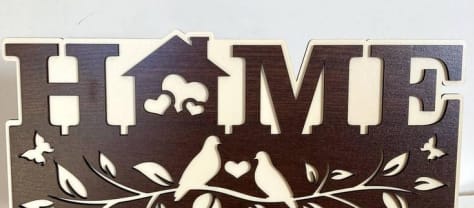 Home Birds and Hearts Wooden Key Holder