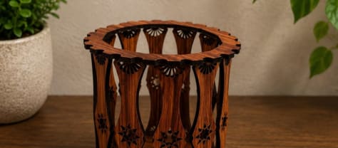 Decorative Wooden Designer Pen Stand