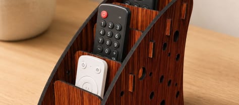 Wooden Remote Control Organizer