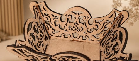 Ornate Carved Wooden Decorative Tray