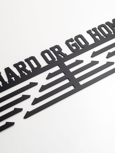 Go Hard or Go Home Wooden Medal Hanger