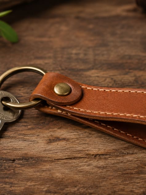 Simple Leather Keyring