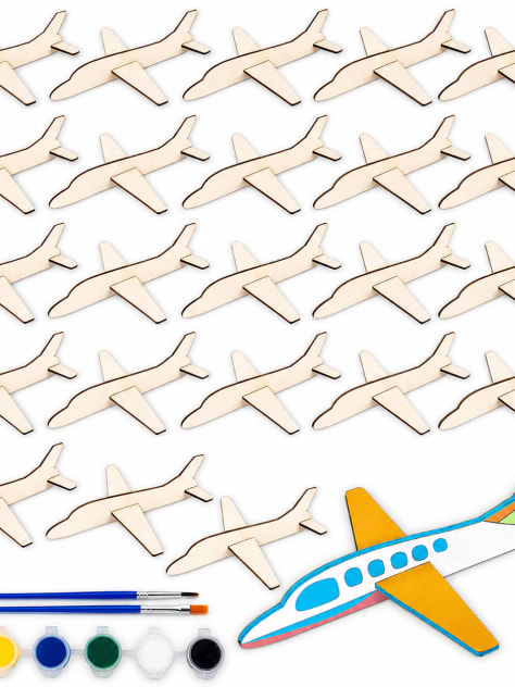 Wooden Airplane Toy Painting Craft Kit