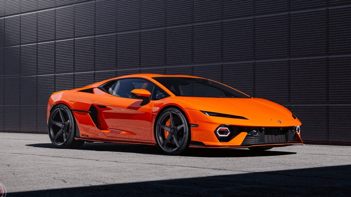 Gorgeous Arancio Apodis Temerario on Vossen Wheels - lamborghini temerario