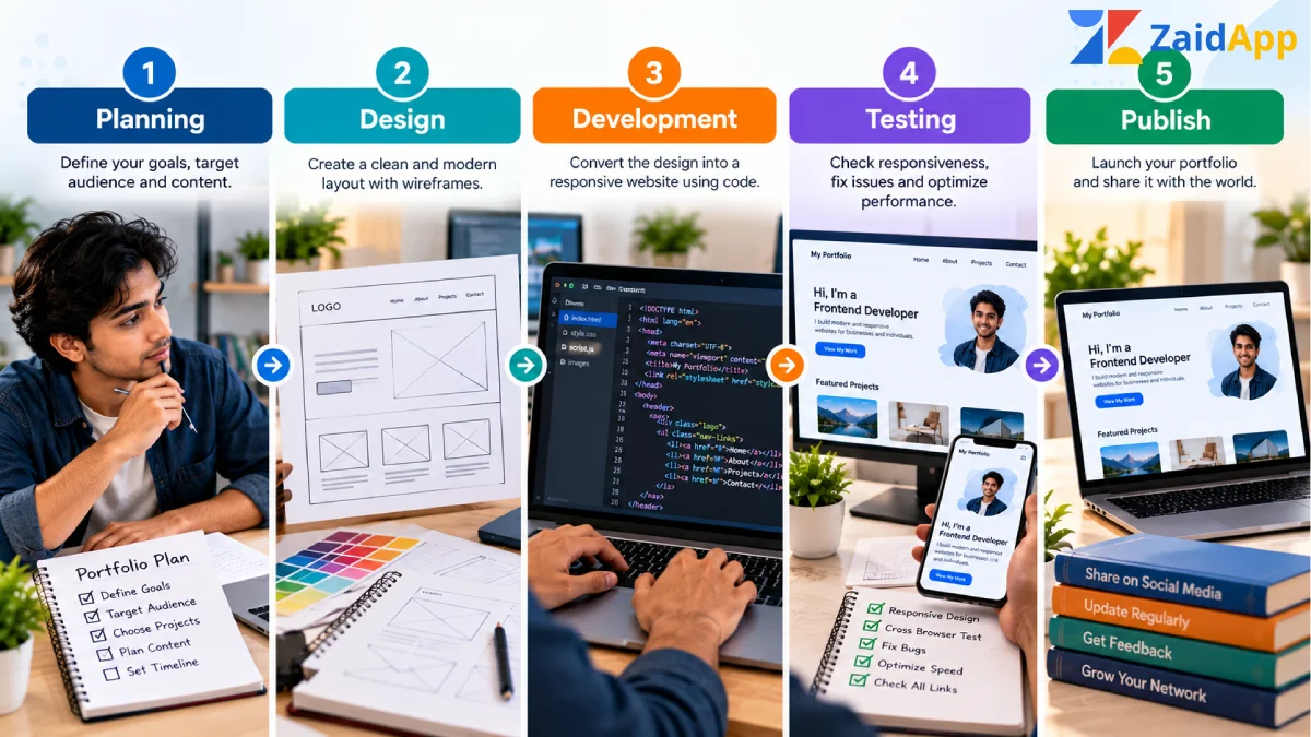Steps to create and publish a student portfolio website Steps to create and publish a student portfolio website