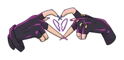 Arcane Jinx Hand Heart sticker STK-20