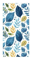 ستيكر Blue Leafs Pattren STK-337