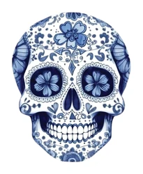 ستيكر Blue Tunisian Skull STK-342