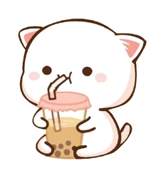 ستيكر Cat Drinking Bubble Tea STK-36