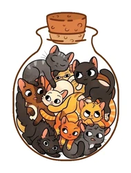 ستيكر Cats In A Jar STK-345