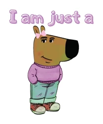 ستيكر Chill Guy Girl I Am Just A Girl STK-46