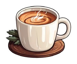 Sticker Coffee Cup Art STK-50