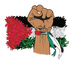 ستيكر Free Palestine Hand Flag Art STK-240