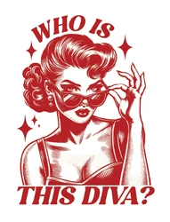 ستيكر Girl Who Is This Diva STK-295