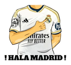 Hala Madrid With T Shirt sticker STK-357