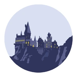 Sticker HP Hogwarts Moutain Art STK-101