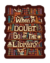 Sticker HP When In Doubt Go To The Library STK-107
