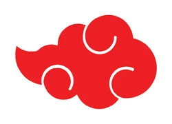 ستيكر Naruto Red Cloud STK-293