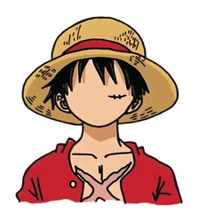 Sticker One Piece Luffy Outline STK-147
