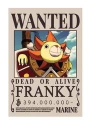 One Piece Wanted Poster Franky sticker STK-162