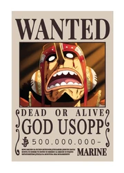 One Piece Wanted Poster God Usopp sticker STK-164