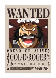 One Piece Wanted Poster Gol D Roger sticker STK-165