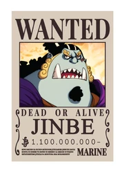 One Piece Wanted Poster Jinbe sticker STK-167
