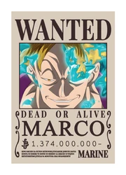 One Piece Wanted Poster Marco sticker STK-169
