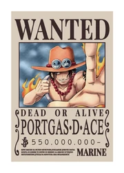 One Piece Wanted Poster Portgas D Ace sticker STK-173