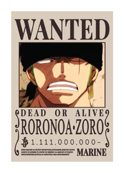 One Piece Wanted Poster Roronoa Zoro sticker STK-174