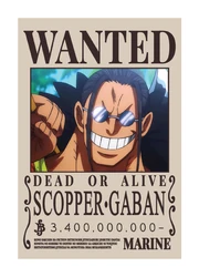 One Piece Wanted Poster Scopper Gaba sticker STK-175