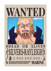 One Piece Wanted Poster Silvers Rayleigh sticker STK-176