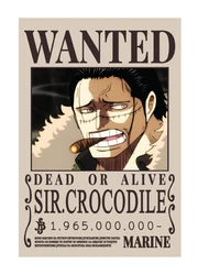 One Piece Wanted Poster Sir Crocodile sticker STK-177