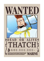 One Piece Wanted Poster Thatch sticker STK-179