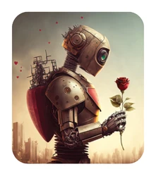 ستيكر Robot Flower STK-184