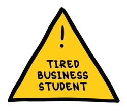 Tired Business Student sticker STK-329