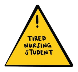 Sticker Tired Nursing Student STK-330